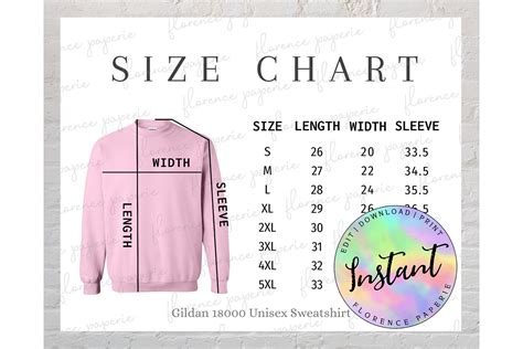 Find Your Fit: Unisex Sweatshirt Size Chart